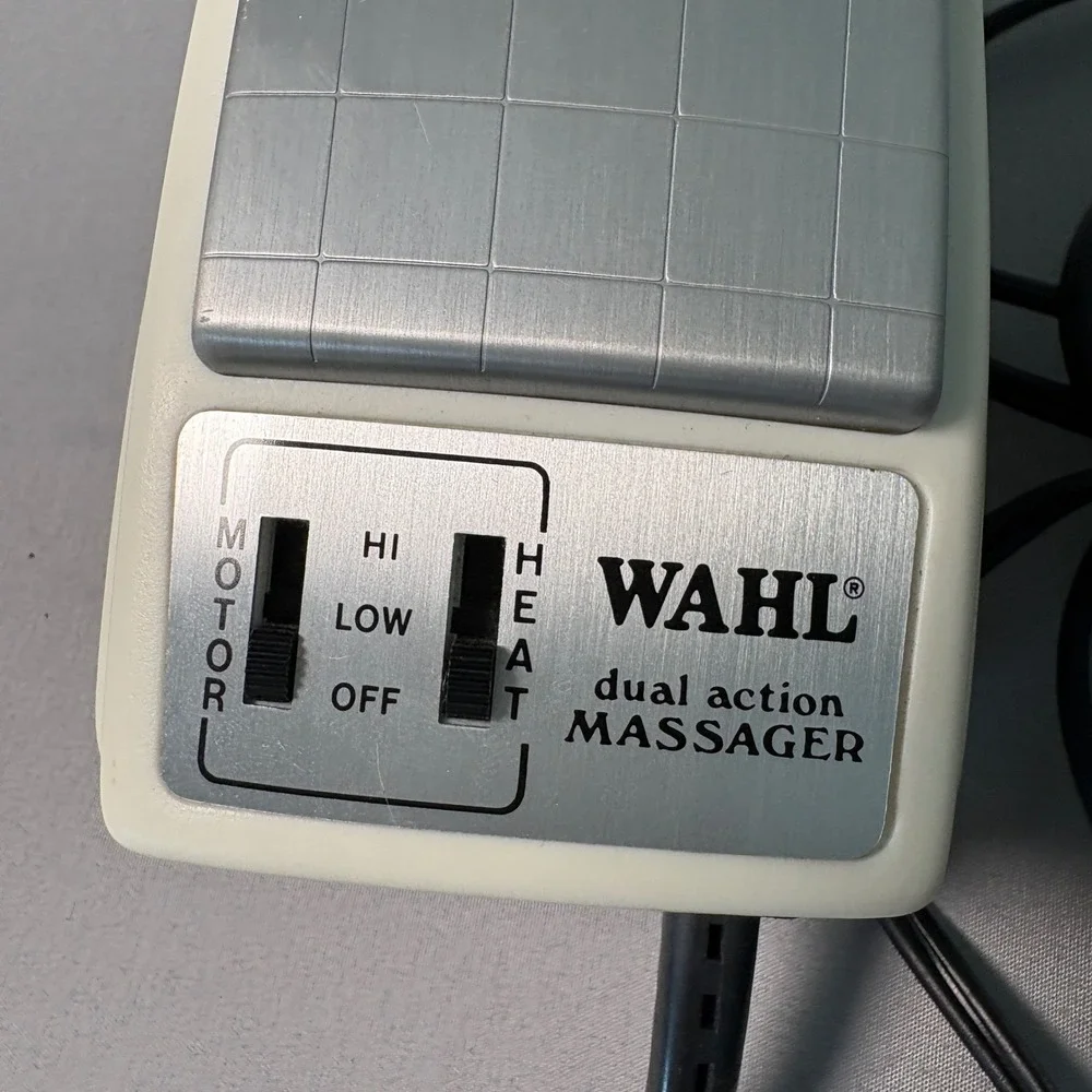 Wahl Dual Action Massager 4800 Vintage Handheld Heat and Vibration Tested Works